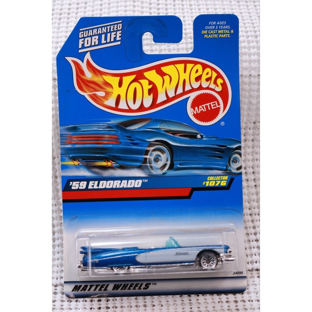 Hot Wheels 59 Cadillac Eldorado Collector 1076 Blue White 1:64 Sealed 24090